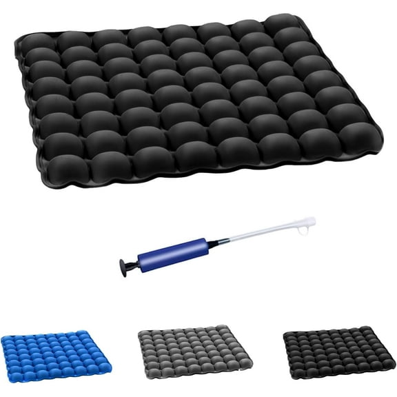 Travel Cushion Airplane Seat, 2025 New Seat Cushion for Long Flights with Air Pump, Anti-Slip Design,Portable Inflatable 3D Seat Cushion Applicable to Various Scenarios (Black)