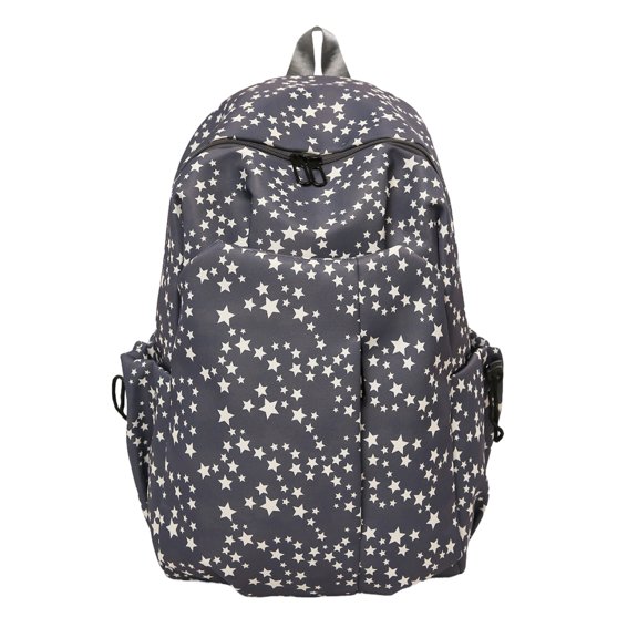 Travel Daypack 16.93 Inch Nylon Star Print Large Capacity for College Commute Work Daily Use (Coffee)