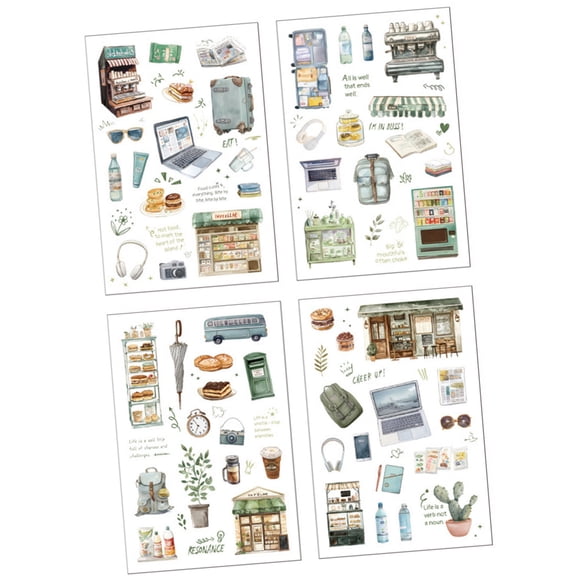 Travel Decorative Sticker Scrapbooking Supplies Waterproof Aesthetic Sticker for Journaling Water Bottles Laptop