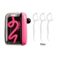 thumbnail image 1 of Travel Dental Set | Pink and Black Portable Bathroom Travel Floss Set with 50 Orthodontic Floss | Gift for Traveler Birthday Gift, 1 of 9