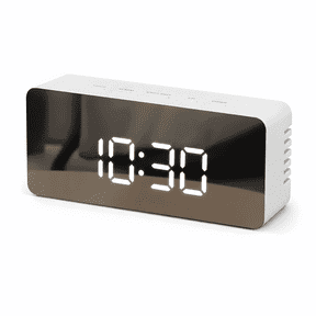DAYBETTER Digital Alarm Clock, Built-in LED Lighting, Plug-in, Time & Temperature Display, Auto Dimming Mode, Adjustable Snooze for Bedroom & Home Office