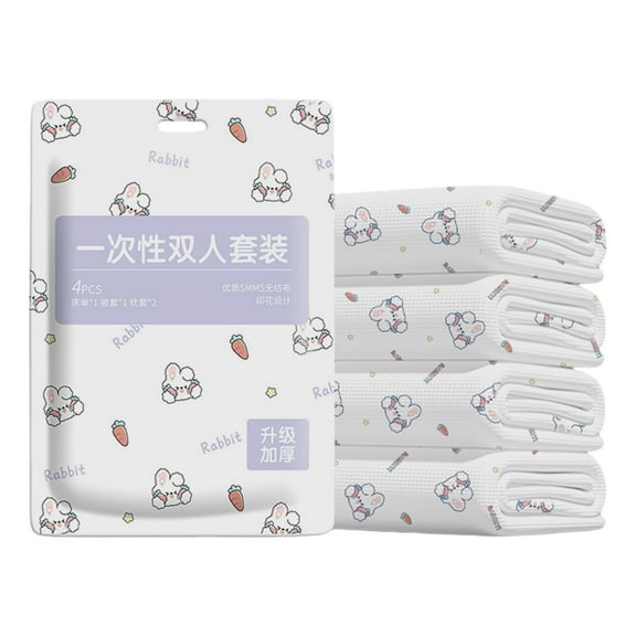 Travel Disposables Bed Sheet NonWoven Fabric Bed Sheet And Pillowcase Set Perfect For Business Travelers And Tourists