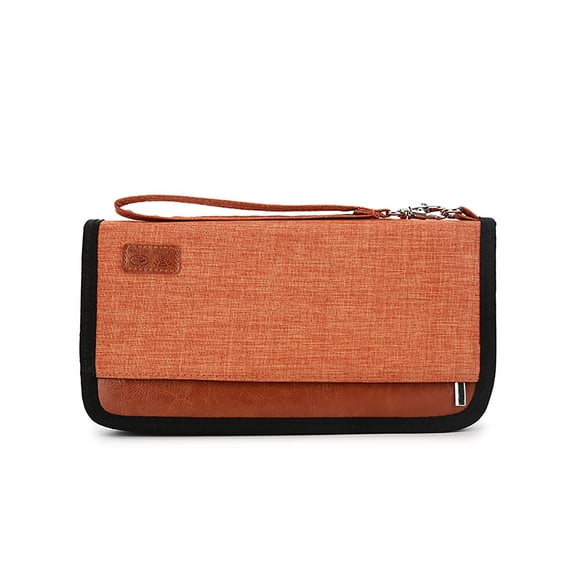 Travel Document Bag Kadlawus Travel Document Bag with RFID Protection, Portable Waterproof Passport Holder for International Trips, Large Capacity Organizer for Credit Cards Boarding Pass