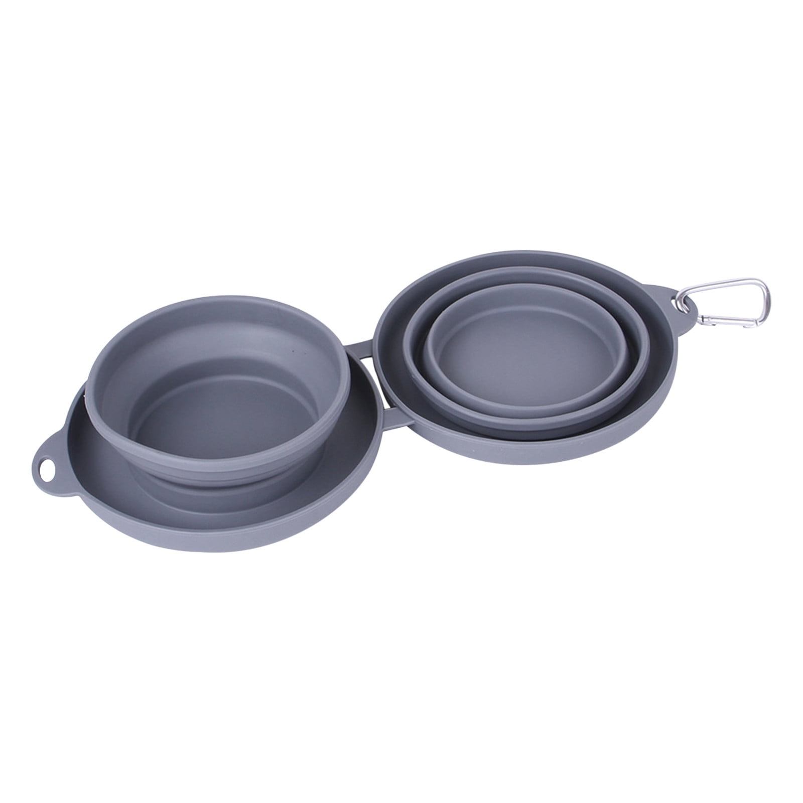 Travel Dog Diner Set Thickened TPE Folding Pet Bowl Outdoor Pet Double Bowl Tableware Wholesale Pet Supplies Portable Dog Bowl Promotional Sale Clearance Sale Walmart
