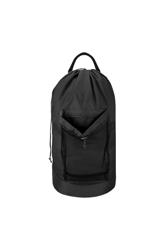 Travel Drawstring Backpack Cloth Laundry Bag Student Dirty Clothes Storage Bag, Tear-Resistant, Hydrophobic Fabric with Adjustable Shoulder Straps