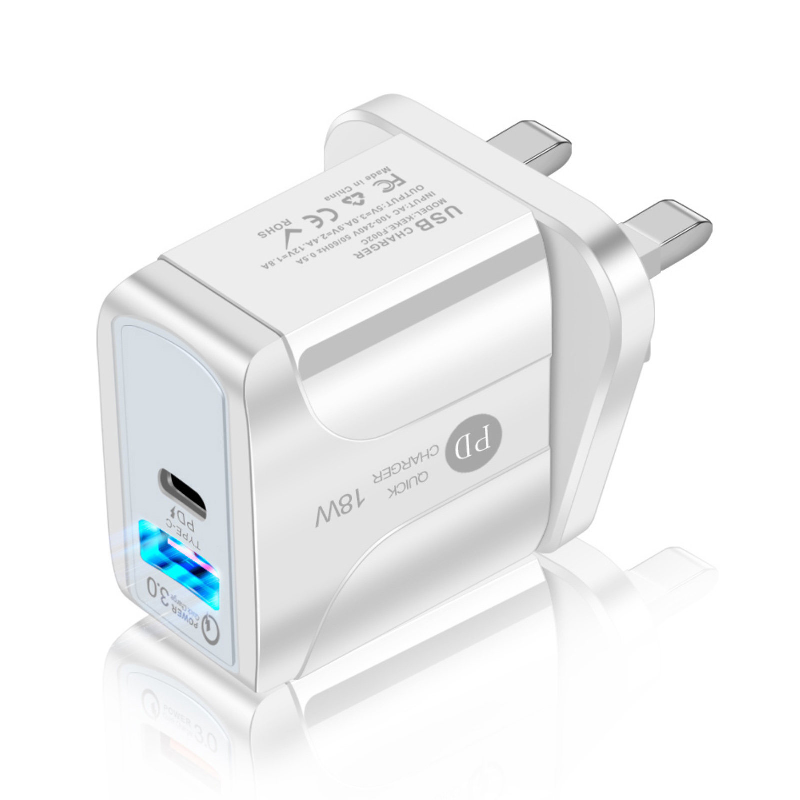 Qc Adapter Travel Dual Ports PD 18W QC 3.0 Quick Charge Mobile Phone Fast Charger ...