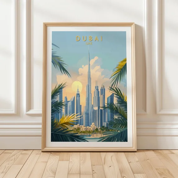 Palm Trees Rappers Travel Dubai Uae Featuring Burj Khalifa Skyline Palm Trees And Sunset ...