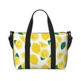 thumbnail image 1 of Travel Duffel Bag, Cute Lemon Teal Leaves Waterproof Carry On Overnight Tote Bags For Women/Men, Shoulder Weekender Gym Bag For Travel, Yoga, 1 of 8