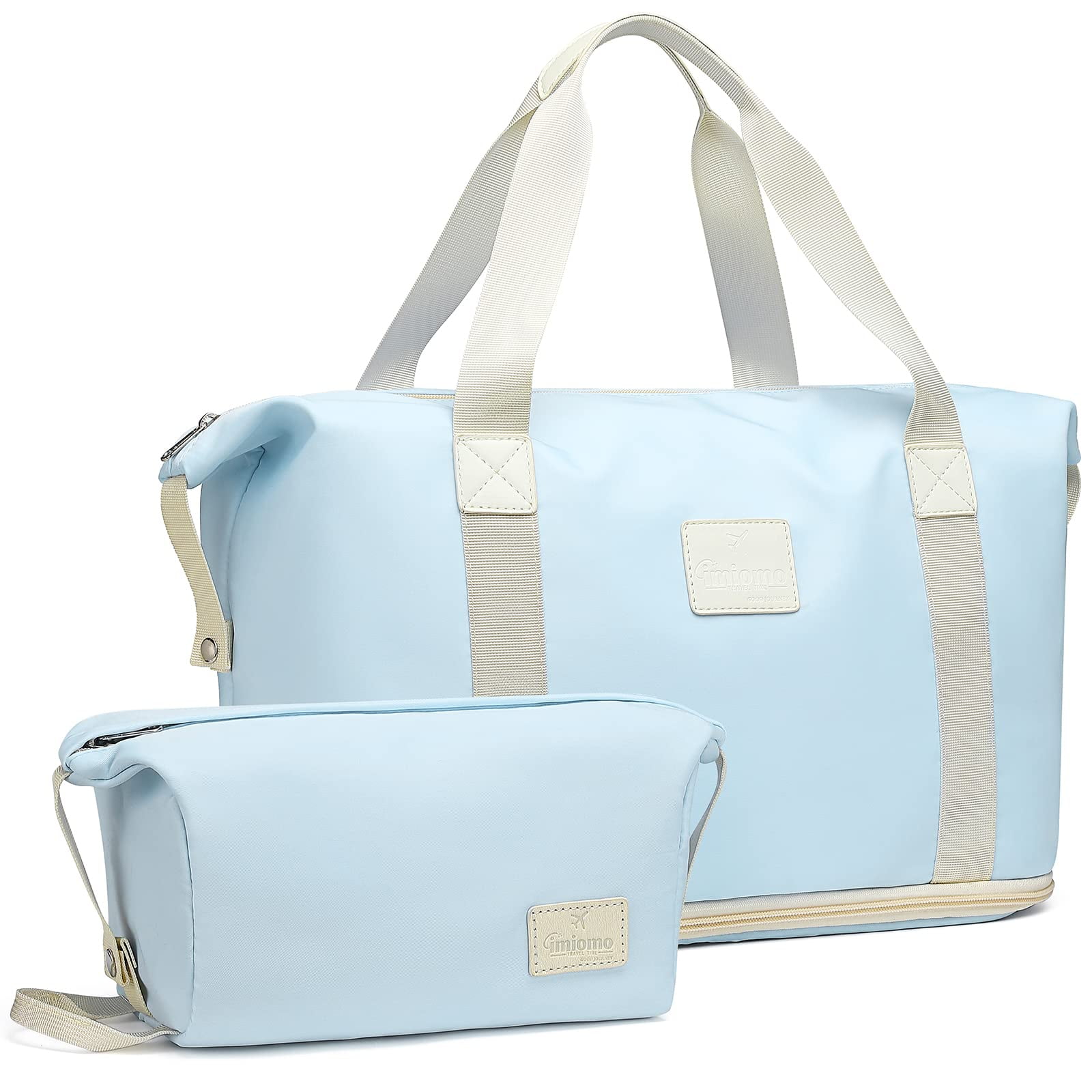 Gym Duffle Bag For Women & Men - Weekender With Shoe Compartment, Wet Pocket, Trolley Sleeve (Grey)