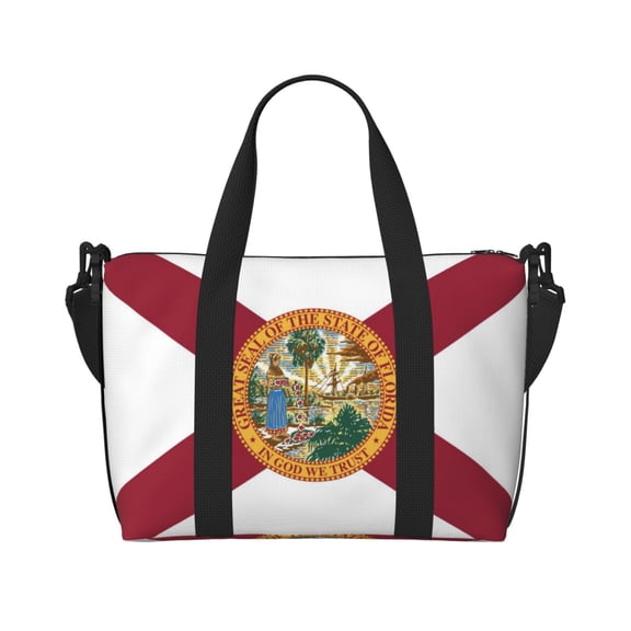 Travel Duffel Bag Florida Flag Sports Tote Gym Carry On Bag Overnight Crossbody Bag For Women Men