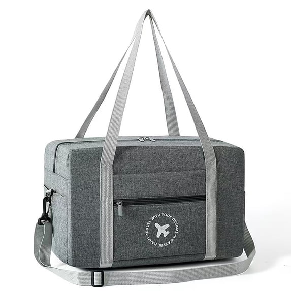 Travel Duffel Bag,Foldable Large Single Shoulder Crossbody Sports Tote Gym Bag with Zippered Pockets for Airplane Business Trip Men