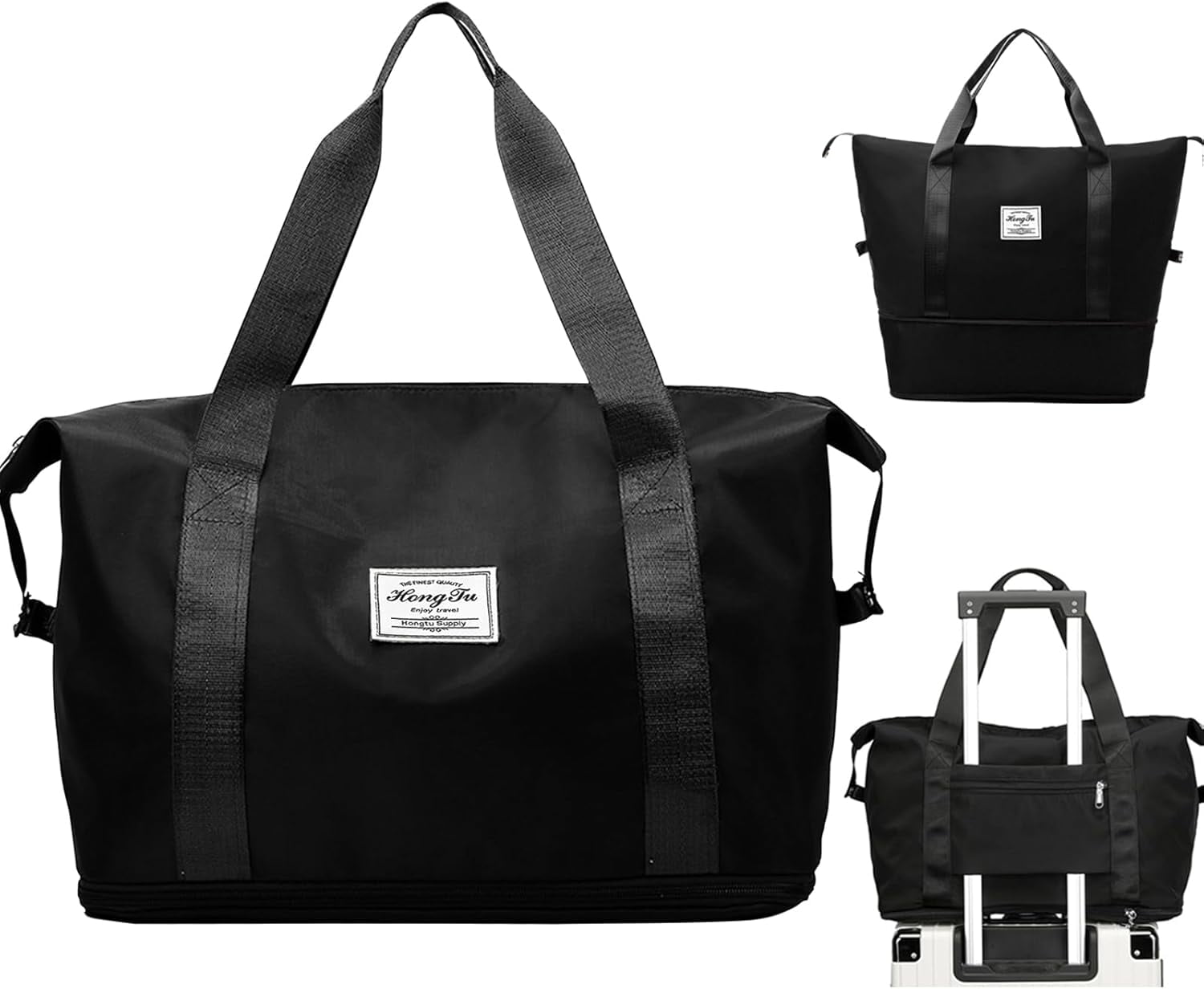 Travel Duffel Bag For Women and Men Waterproof Expandable Weekender ...