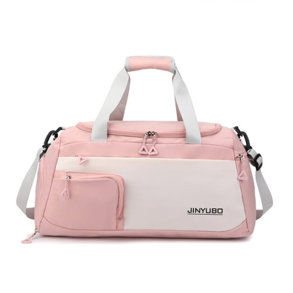 Travel Duffel Bag, Gym Bag for Women with Shoe Compartment, Large Expandable Weekender Bags for Women, Workout Overnight Carry on Duffle Bag for Travel, White
