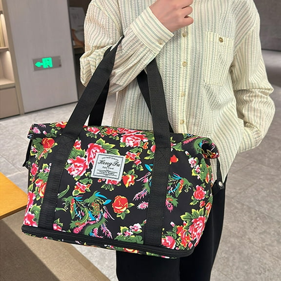 Travel Duffel Bag,Sports Tote Gym Bag Travel Duffel Bag Sports Tote Gym Bag Shoulder Weeken Der Overnight Bag Wet Dry Separation Fitness Bag HandHeld OneShoulder Yoga Exercise