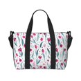 thumbnail image 1 of Travel Duffel Bag, Tulips Flowers Red Purple Waterproof Carry On Overnight Tote Bags For Women/Men, Shoulder Weekender Gym Bag For Travel, Yoga, 1 of 8