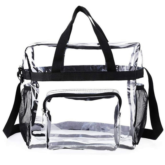 Travel Duffel Bag,Weekender Tote,Large Capacity Clear PVC Travel Bag - Portable Beach Washing Storage Bag, Waterproof, Transparent For Easy Access(MulticolorBlack)