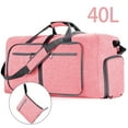thumbnail image 1 of 40L Travel Duffle Bag, 24" Foldable Travel Duffel Bag with Shoes Compartment, Extra Large Overnight Bag for Men Women, Waterproof & Tear Resistant Weekender Bags (Pink), 1 of 8