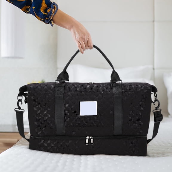 Travel Duffel Bag under $5! Yannianjz Travel Duffel Bag,Sports Tote Gym Bag,Shoulder Weekender Overnight Bag for Women