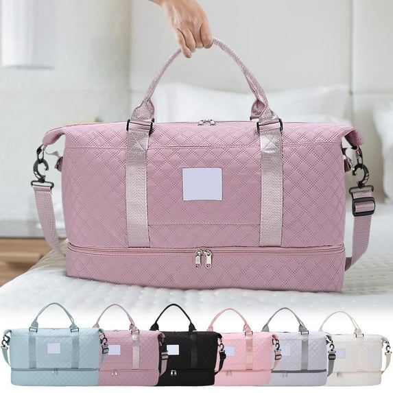 Travel Duffel Bag under $5! Yannianjz Travel Duffel Bag,Sports Tote Gym Bag,Shoulder Weekender Overnight Bag for Women