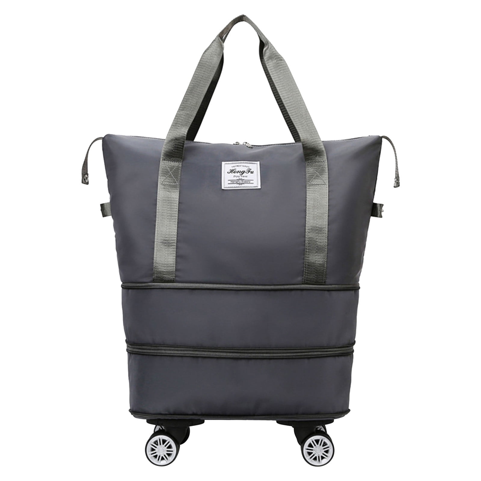 Travel Duffel Bag with Wheels, Large Capacity Folding Waterproof 41 cm x 27 cm x 22 cm Carry-on Duffel Bag for Women and Men