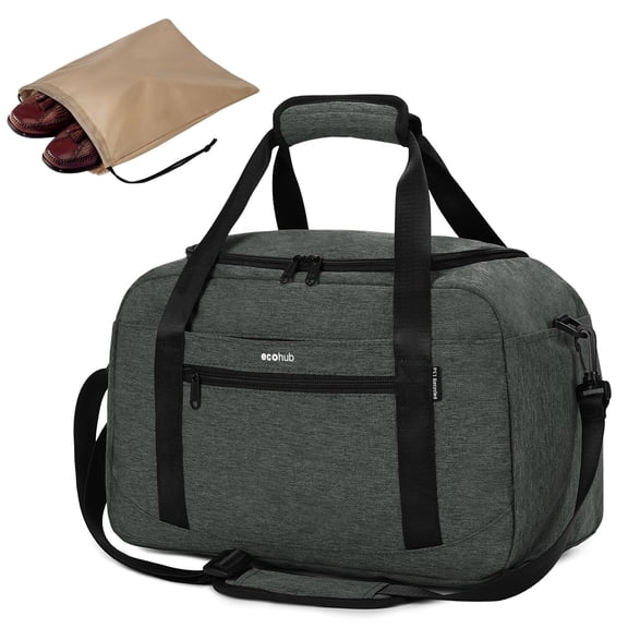 Travel Duffel Bags for Spirit Airlines Personal Item Bag with Laptop Pocket Shoes Bag Underseat Carry on Business Handbag with Wet Pocket, 30L, Grey