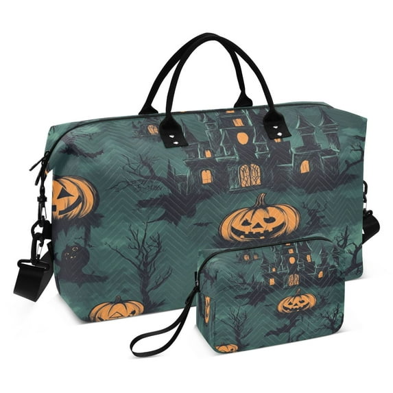 Travel Duffel Luggage Bag Sports Duffle Bag Gym Bag with Zipper Halloween-themed