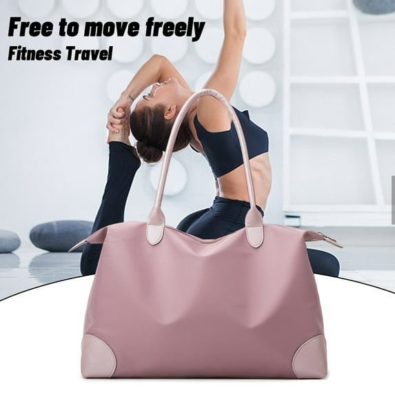 Travel Duffel Tote Bag for Women with Trolley Sleeve, Wet Pocket, Waterproof Cloth, Large Capacity 18in Carry On Gym Bag for Airplane, Hospital, Sports