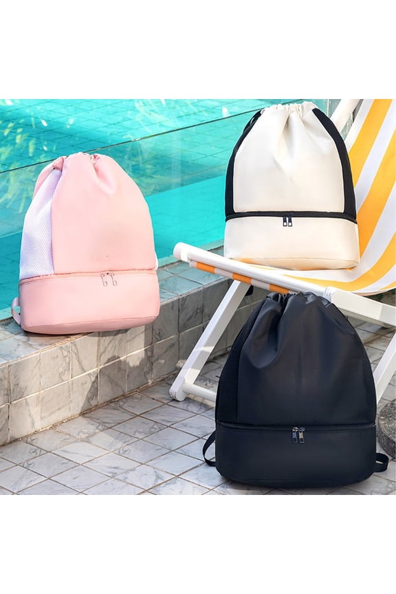 Travel Duffle Backpack Gym Bags Swim Wet Dry Separation Waterproof Drawstring Workout with Shoe Compartment Lightweight for Beach Pool Sports by MPOISVA