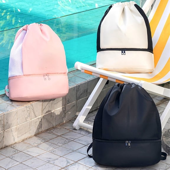 Travel Duffle Backpack Gym Bags Swim Wet Dry Separation Waterproof Drawstring Workout with Shoe Compartment Lightweight for Beach Pool Sports by MPOISVA