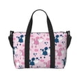thumbnail image 1 of Travel Duffle Bag Abstract Pink Cute Poodle Dog Travel Tote Bags Carry on Luggage Waterproof Weekender Bags with Top Handle Adjustable Shoulde Strap for Travel Gym, 1 of 5