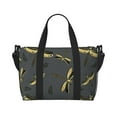 thumbnail image 1 of Travel Duffle Bag Black Golden Dragonfly Travel Tote Bags Carry on Luggage Waterproof Weekender Bags with Top Handle Adjustable Shoulde Strap for Travel Gym, 1 of 1