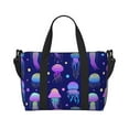 thumbnail image 1 of Travel Duffle Bag Blue Purple Jellyfish Travel Tote Bags Carry on Luggage Waterproof Weekender Bags with Top Handle Adjustable Shoulde Strap for Travel Gym, 1 of 5