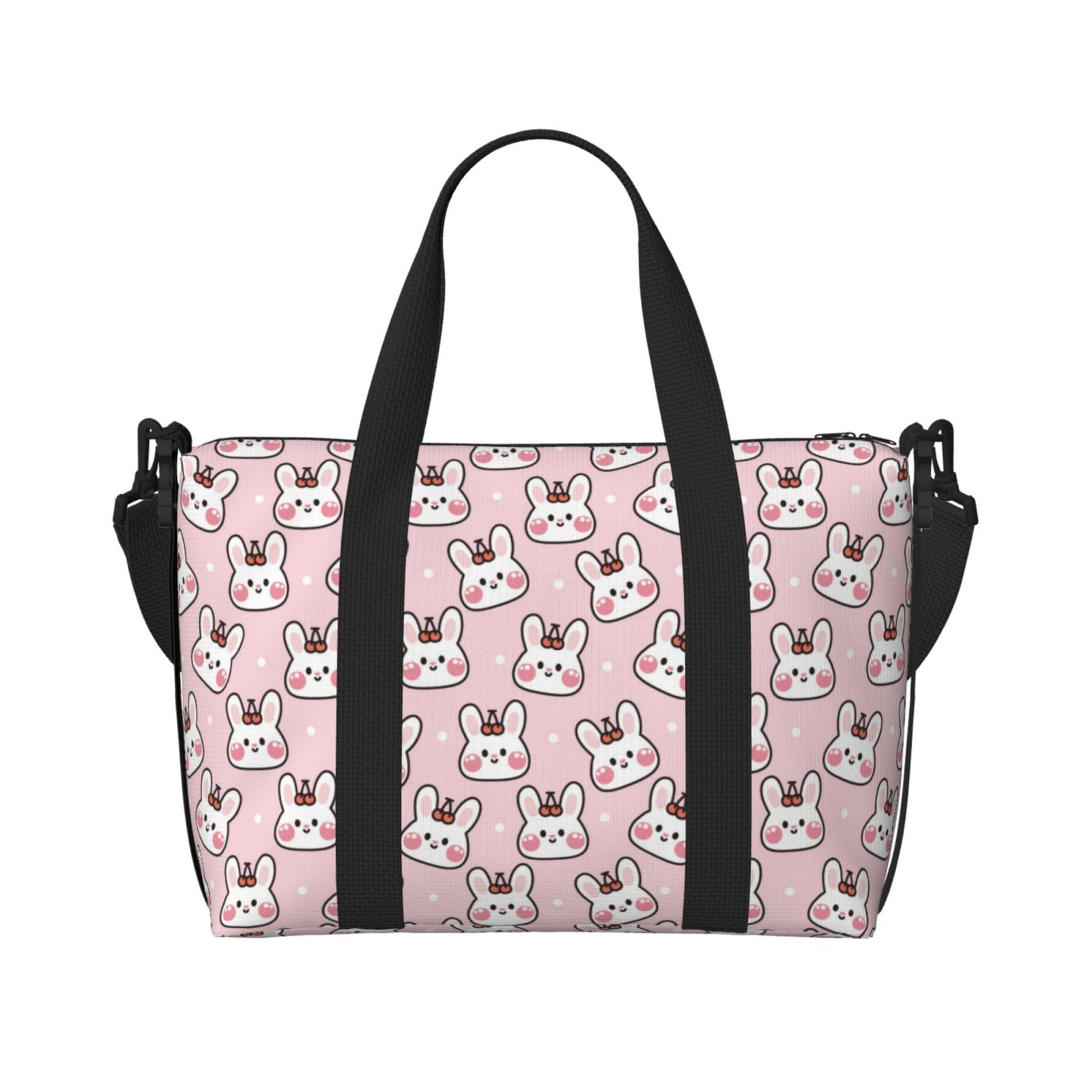 Travel Duffle Bag Cartoon Pink Rabbit Cute_A Travel Tote Bags Carry on ...