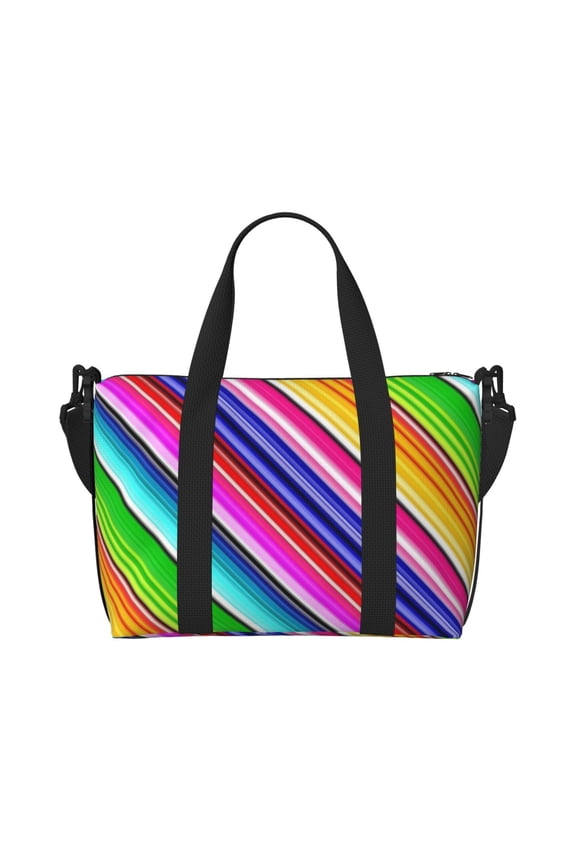 Travel Duffle Bag Colorful Serape Weekender Overnight Gym Tote Shoulder Bag Workout Duffel Bag For Women Men