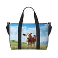 thumbnail image 1 of Travel Duffle Bag Cow Grazing Nature Travel Tote Bags Carry on Luggage Waterproof Weekender Bags with Top Handle Adjustable Shoulde Strap for Travel Gym, 1 of 5