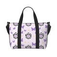 thumbnail image 1 of Travel Duffle Bag Cow Print Flowers Butterfly Travel Tote Bags Carry on Luggage Waterproof Weekender Bags with Top Handle Adjustable Shoulde Strap for Travel Gym, 1 of 5