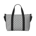 thumbnail image 1 of Travel Duffle Bag Gray plaid Travel Tote Bags Carry on Luggage Waterproof Weekender Bags with Top Handle Adjustable Shoulde Strap for Travel Gym, 1 of 5