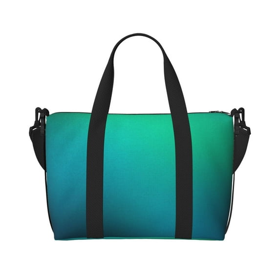 Travel Duffle Bag Green Turquoise Teal Travel Tote Bags Carry on Luggage Waterproof Weekender Bags with Top Handle Adjustable Shoulde Strap for Travel Gym