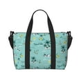 thumbnail image 1 of Travel Duffle Bag Hawaiian Style Green Yellow Travel Tote Bags Carry on Luggage Waterproof Weekender Bags with Top Handle Adjustable Shoulde Strap for Travel Gym, 1 of 5