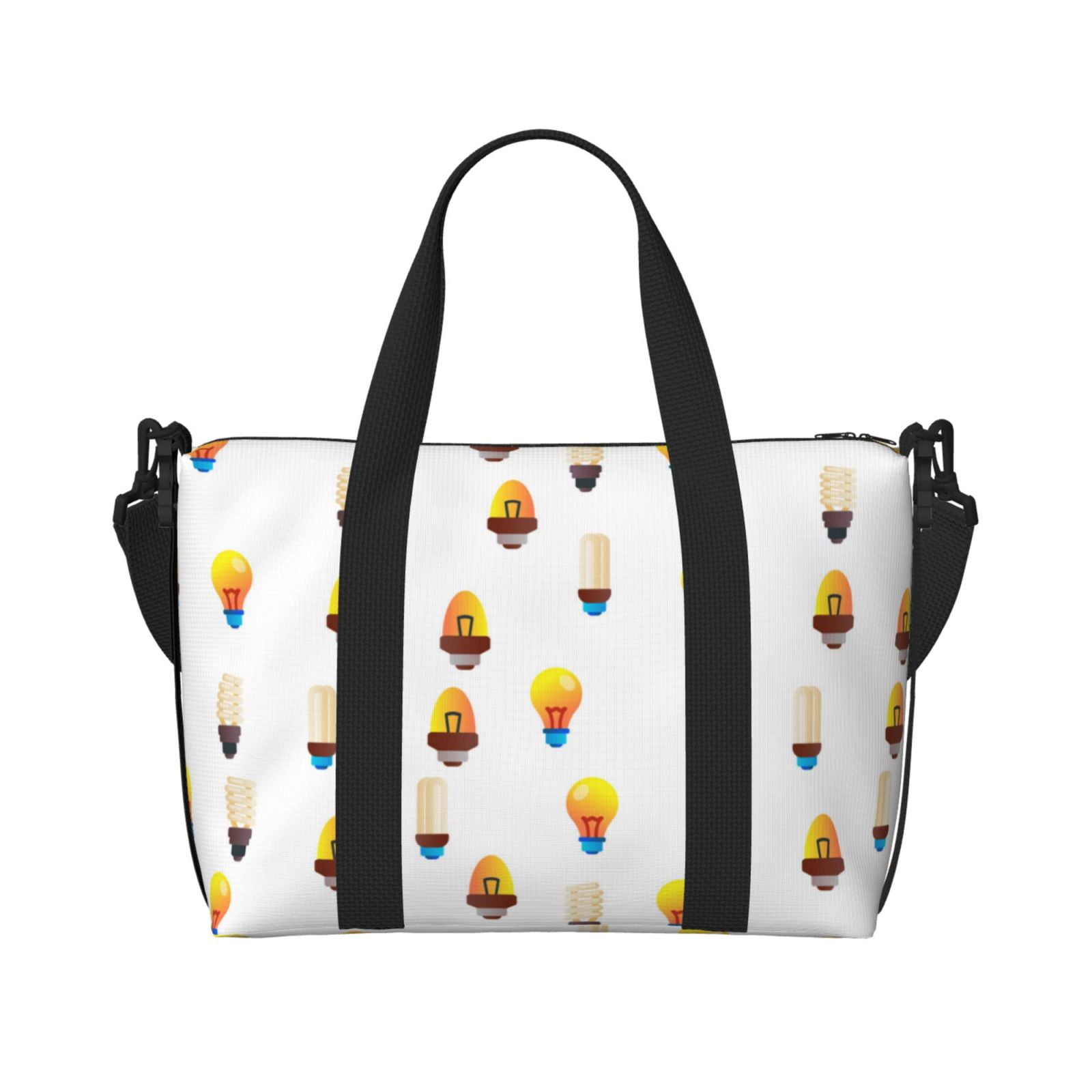 Travel Duffle Bag - Light Bulb Pattern Clean Weekender Bags for Women ...