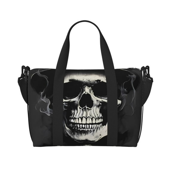 Travel Duffle Bag Magician Hat Skull Travel Tote Bags Carry on Luggage Waterproof Weekender Bags with Top Handle Adjustable Shoulde Strap for Travel Gym