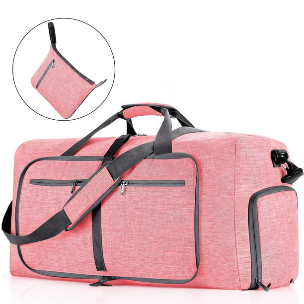 65L Foldable Duffel Bag with Shoes Compartment, Waterproof