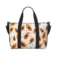 thumbnail image 1 of Travel Duffle Bag Papaya polka dots Travel Tote Bags Carry on Luggage Waterproof Weekender Bags with Top Handle Adjustable Shoulde Strap for Travel Gym, 1 of 5