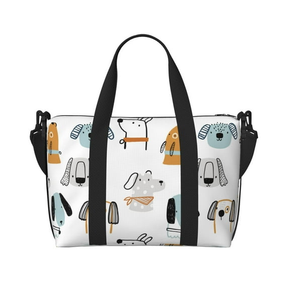 Travel Duffle Bag Puppy print B Travel Tote Bags Carry on Luggage Waterproof Weekender Bags with Top Handle Adjustable Shoulde Strap for Travel Gym