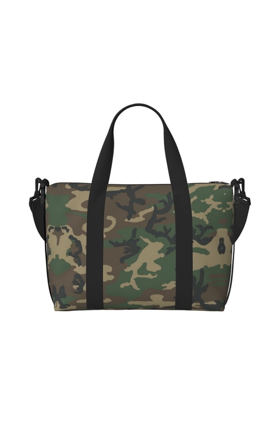 Travel Duffle Bag Retro Camouflage Pattern Weekender Overnight Gym Tote Shoulder Bag Workout Duffel Bag For Women Men