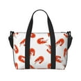 thumbnail image 1 of Travel Duffle Bag Simple Red & White Lobster Print Travel Tote Bags Carry on Luggage Waterproof Weekender Bags with Top Handle Adjustable Shoulde Strap for Travel Gym, 1 of 5
