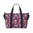 thumbnail image 1 of Travel Duffle Bag Skull rose blue flower Travel Tote Bags Carry on Luggage Waterproof Weekender Bags with Top Handle Adjustable Shoulde Strap for Travel Gym, 1 of 5