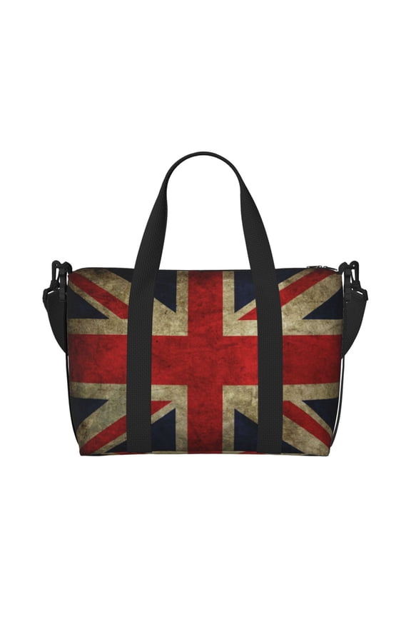 Travel Duffle Bag Union Jack Flag Weekender Overnight Gym Tote Shoulder Bag Workout Duffel Bag For Women Men