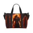 thumbnail image 1 of Travel Duffle Bag Vintage Red Fire Warrior Travel Tote Bags Carry on Luggage Waterproof Weekender Bags with Top Handle Adjustable Shoulde Strap for Travel Gym, 1 of 5