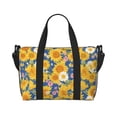 thumbnail image 1 of Travel Duffle Bag Vintage White Yellow Sunflower Travel Tote Bags Carry on Luggage Waterproof Weekender Bags with Top Handle Adjustable Shoulde Strap for Travel Gym, 1 of 5